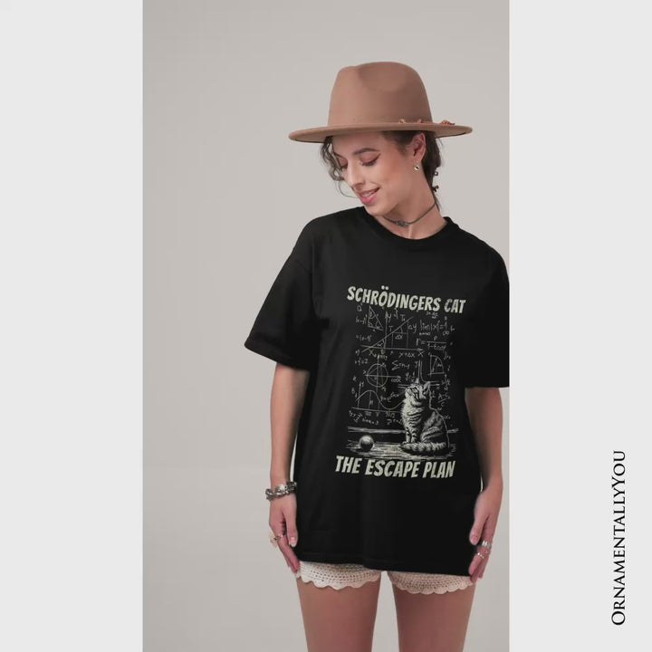 Schrödinger’s Cat The Escape Plan Physics Humor T-Shirt, Funny Science Nerd Tee