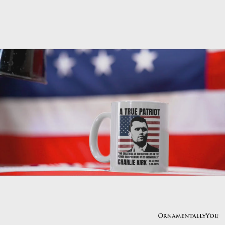 A True American Patriot Mug, Charlie Kirk Quote Gift
