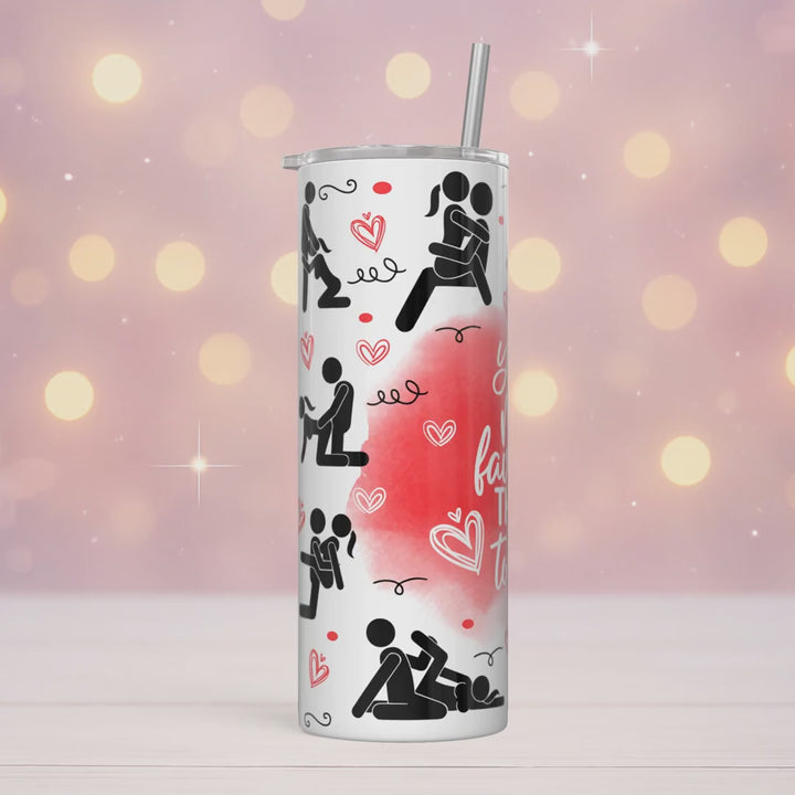 Funny Valentine Couples 20oz Personalized Tumbler With Lid and Stainless Steel Straw, You're My Favorite Thing To Do Gift Cup
