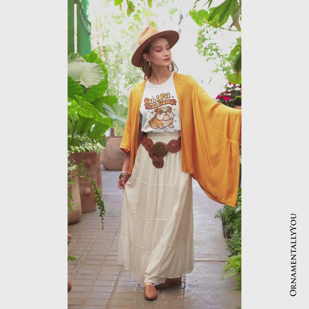 Can I Pet That Dawg Bulldog Retro T-Shirt, Cute Funny Dog Lover Tee