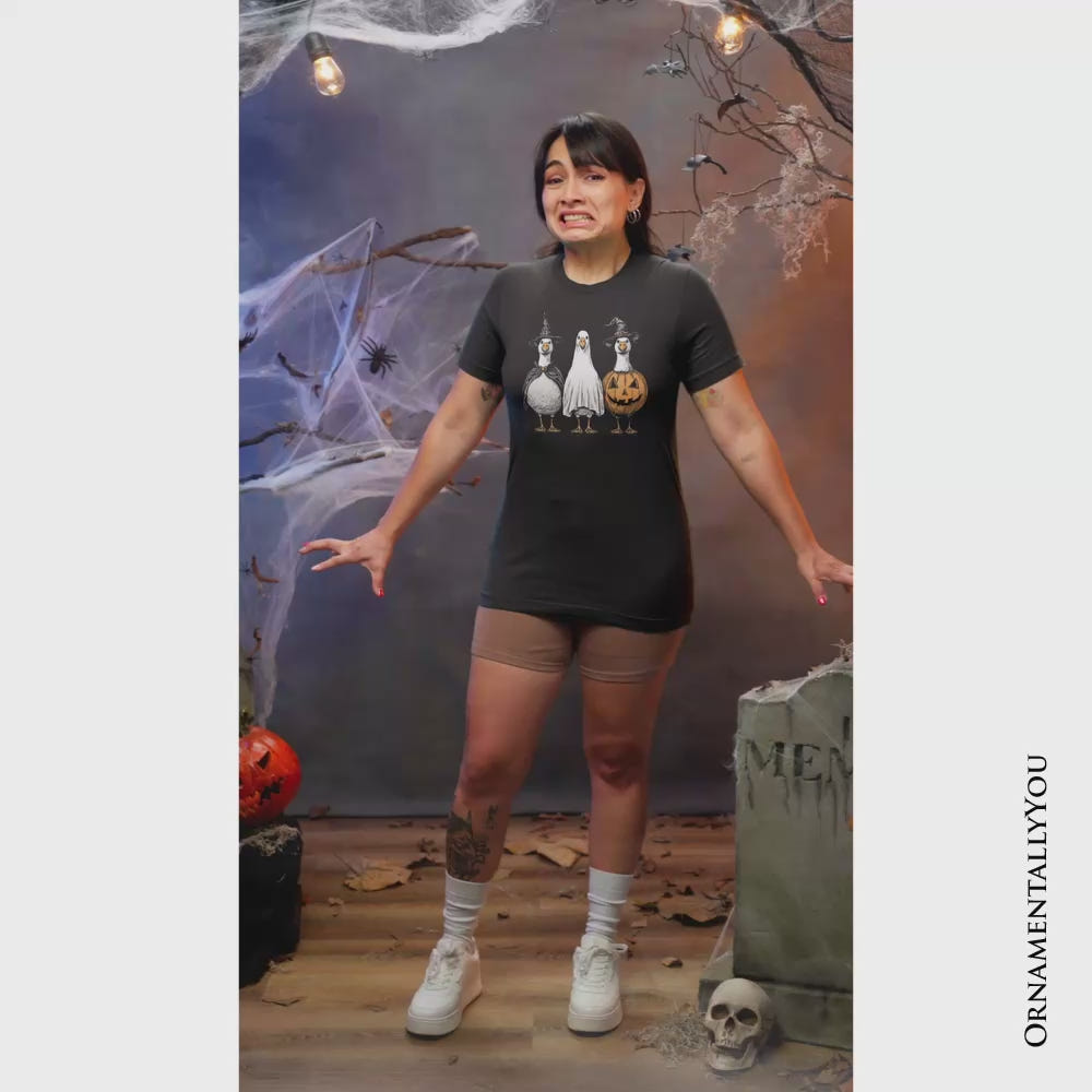 Haunting Honkers Goose T-Shirt, Funny Halloween Costumes Tee