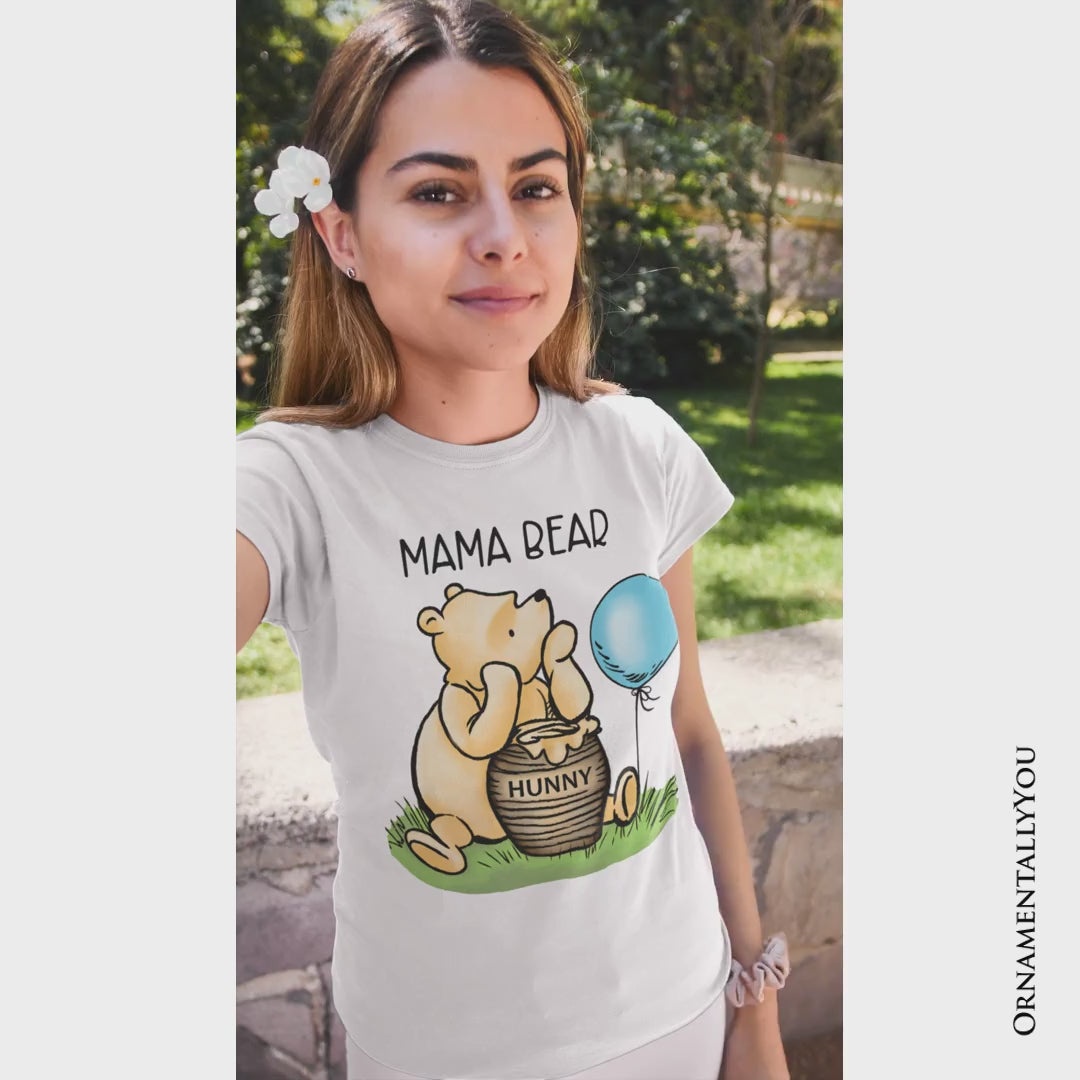 Charming Mama Winnie-the-Pooh Cute T-Shirt, 1926 A.A. Milne Mom Tee