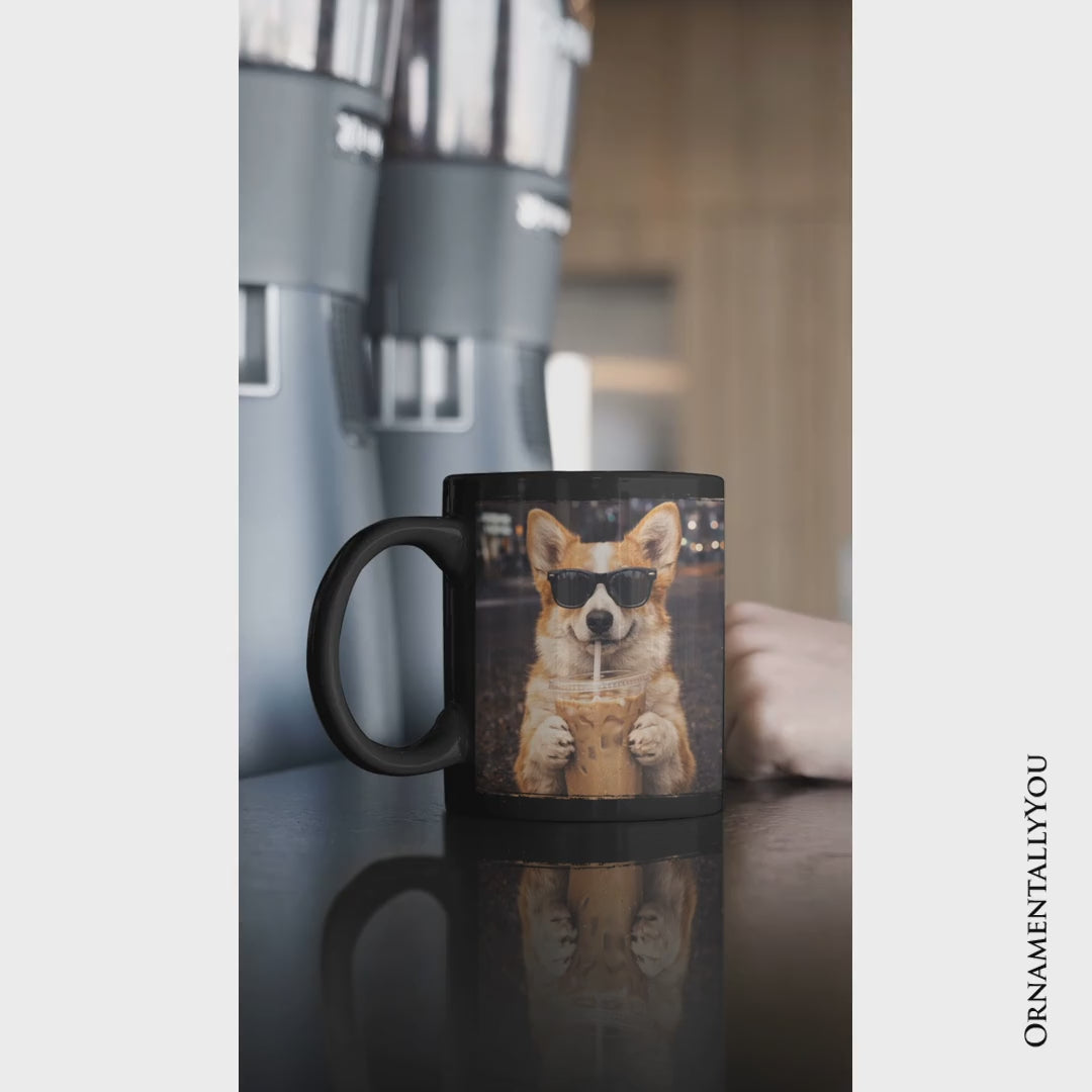 Corgi Iced Coffee Mug, Funny Dog Parents Gift