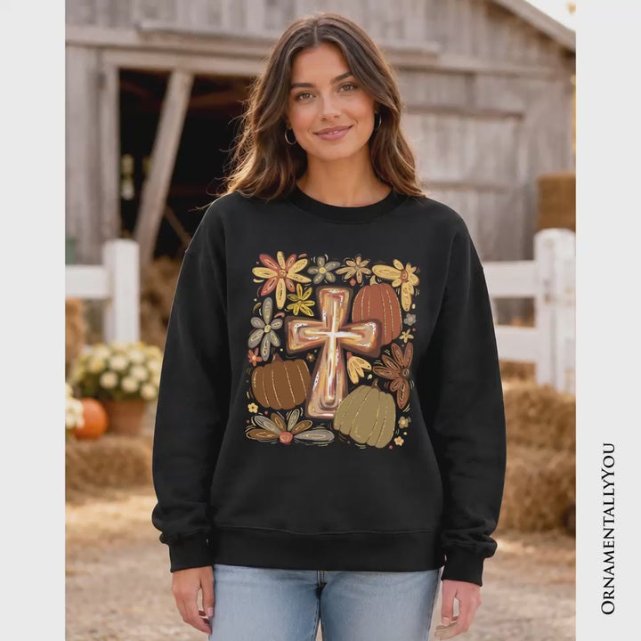 Fall Blessings Sweatshirt, Autumn Christian Faith Sweater
