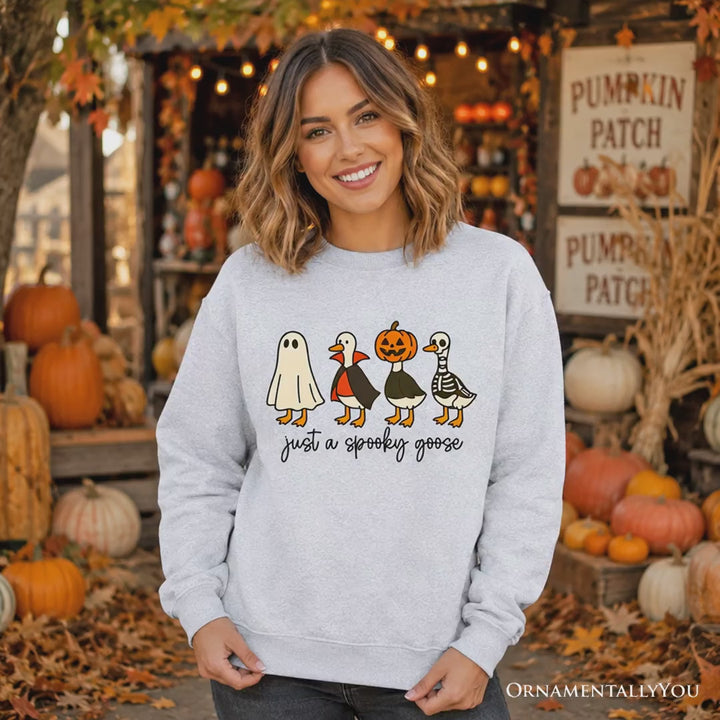 Just a Spooky Goose Sweatshirt, Funny Halloween Costumes Sweater