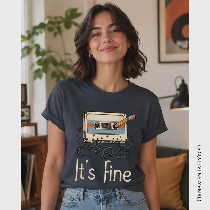 Retro Cassette Tape T-Shirt, 90s Music Vibe Tee