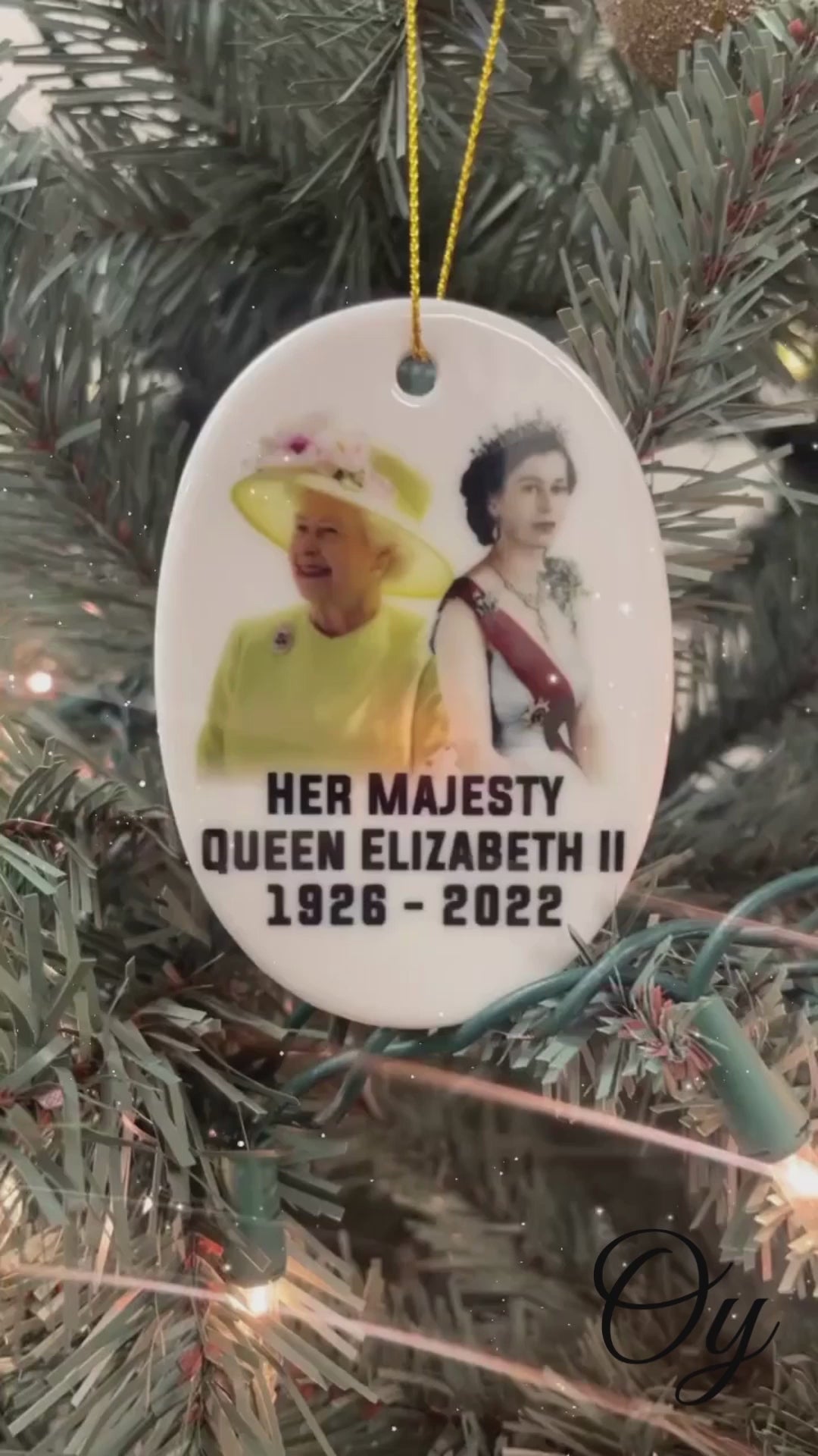 Queen Elizabeth II Honorary Christmas Ornament