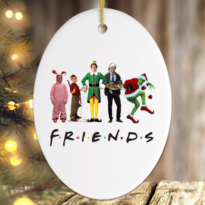 Christmas Movie Chracters Friends Ornament Ornament OrnamentallyYou Oval