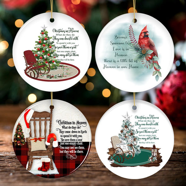 Christmas in Heaven Memorial Quote Ornament Bundle | OrnamentallyYou