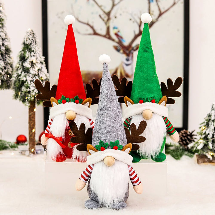 Festive Fivesome Merry Gnome Crew Set of 5, Plush Holiday Christmas Home Decor Plush Gnome OrnamentallyYou 