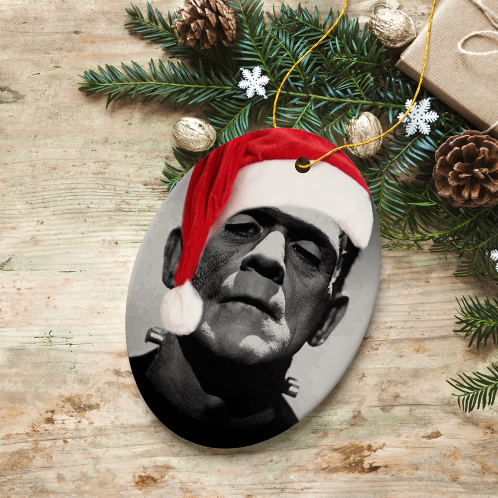 Frankenstein Christmas Ornament Ceramic Ornament OrnamentallyYou 