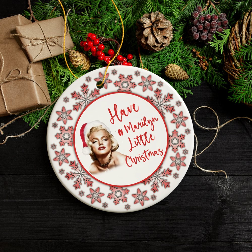 Have a Marilyn Little Christmas Ornament Ceramic Ornament OrnamentallyYou 