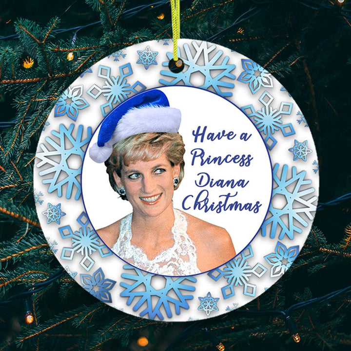 Have a Princess Diana Christmas Ornament Ceramic Ornament OrnamentallyYou Circle 