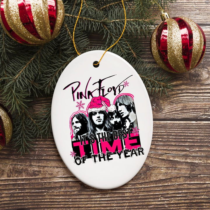 It’s the Best Time of the Year Psychedelic Rock n Roll Christmas Ornament, Classic Rockstar Theme Ceramic Ornament OrnamentallyYou 