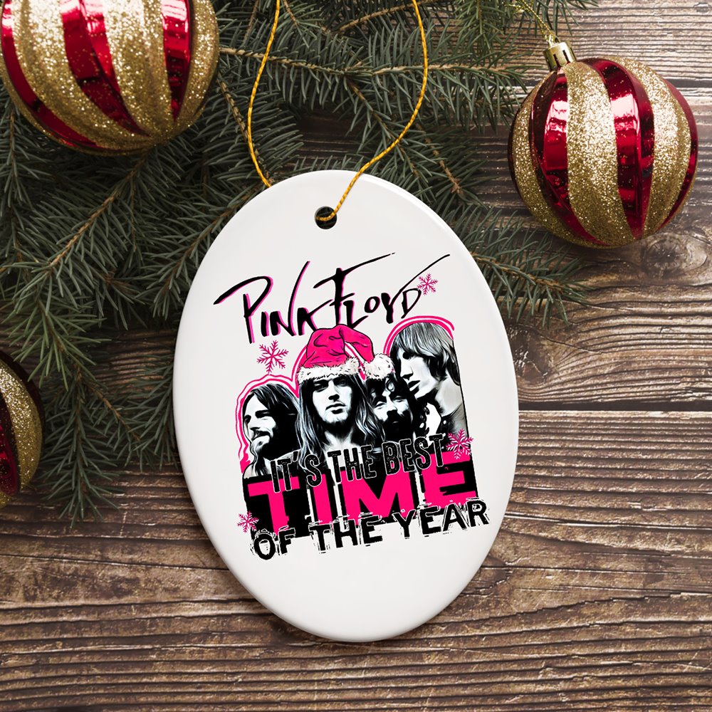 It’s the Best Time of the Year Psychedelic Rock n Roll Christmas Ornament, Classic Rockstar Theme Ceramic Ornament OrnamentallyYou 