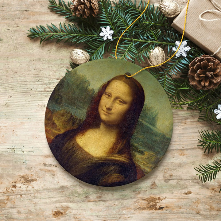 Leonardo da Vinci Mona Lisa Ceramic Ornament, Famous Painting Christmas Decoration Souvenir Ceramic Ornament OrnamentallyYou 