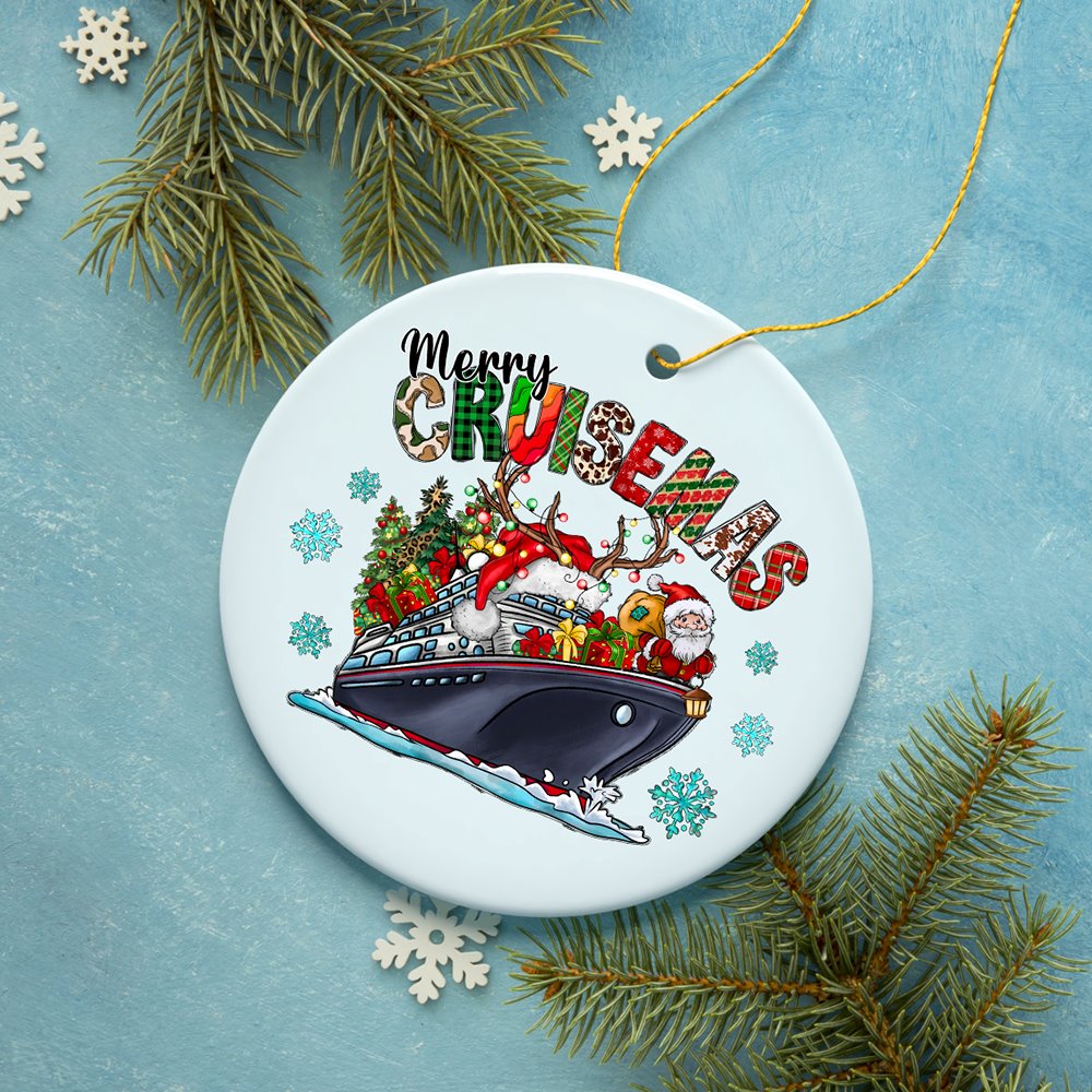 Merry Cruisemas Cruise Ship Theme Christmas Ornament Ceramic Ornament OrnamentallyYou 