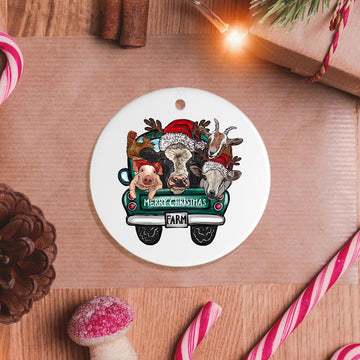 Farm Animal Christmas Ornament Ornament OrnamentallyYou 