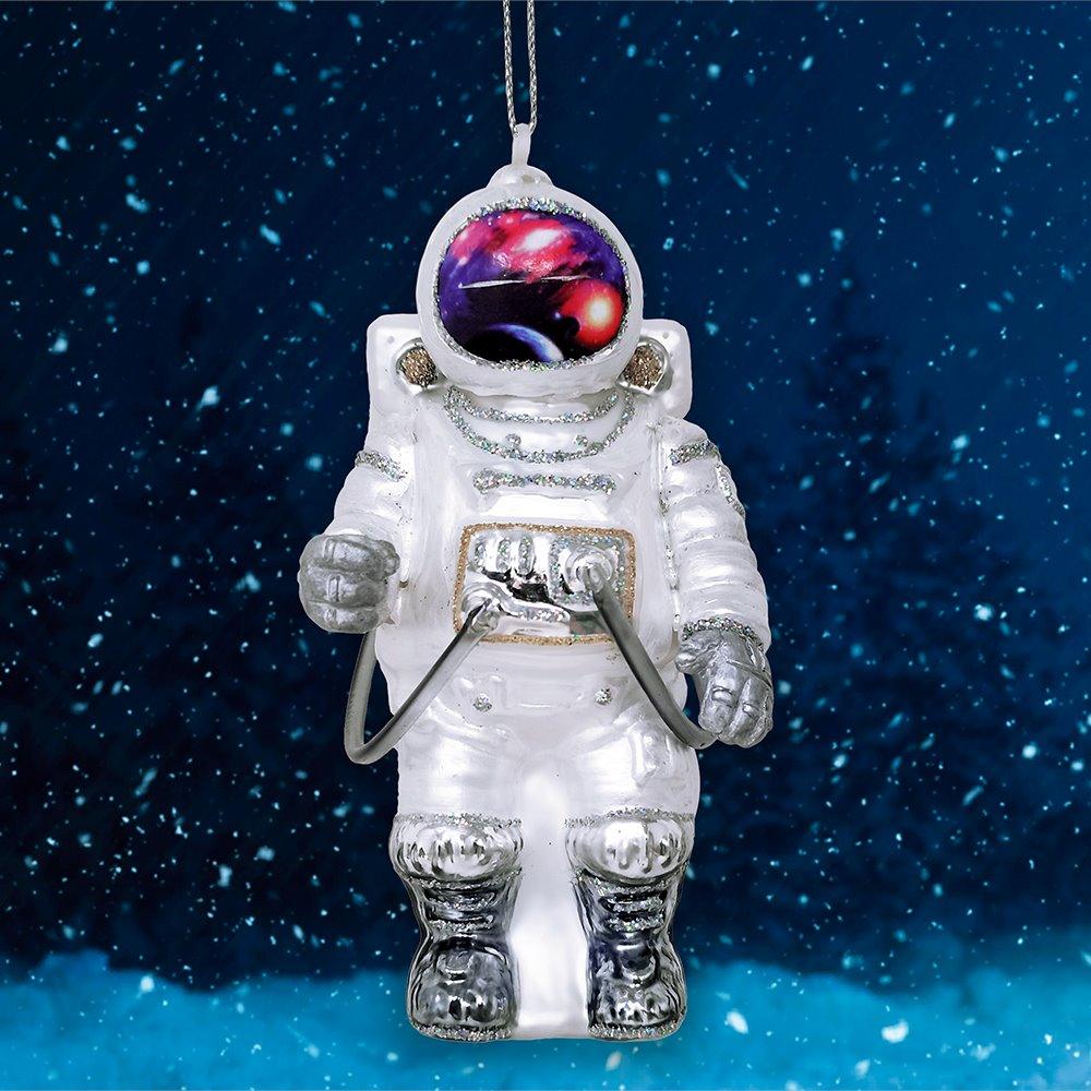 Astronaut Glass Christmas Ornament Glass Ornament OrnamentallyYou 