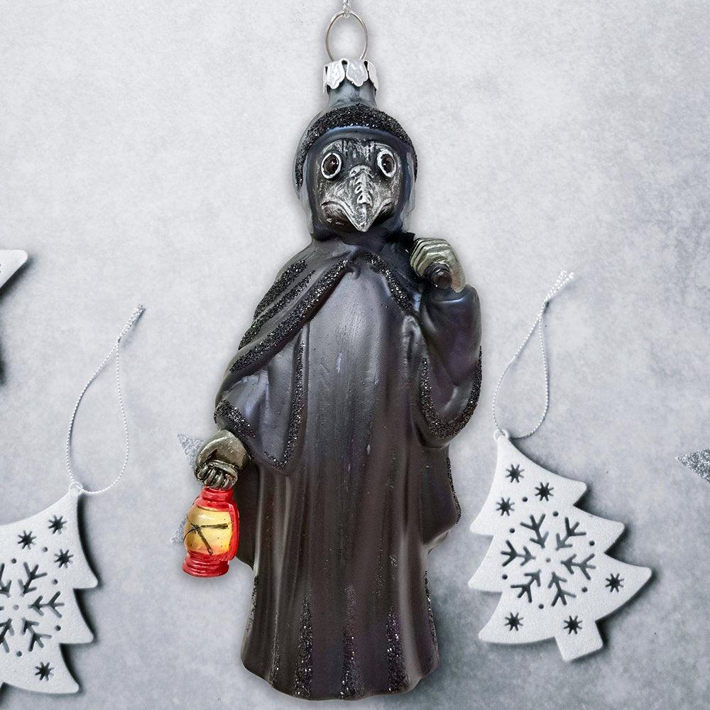 Plague Doctor Glass Christmas Ornament Glass Ornament OrnamentallyYou 