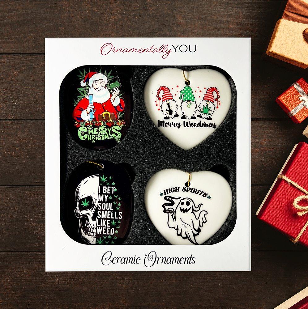 soul pothead Festive Pottery Christmas Ornament Bundle