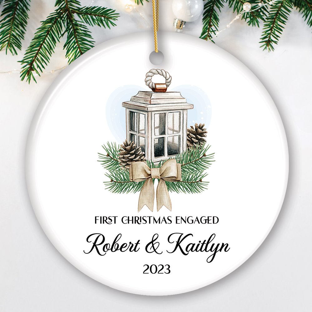 Simply Elegant Engaged or Married Custom Ornament OrnamentallyYou