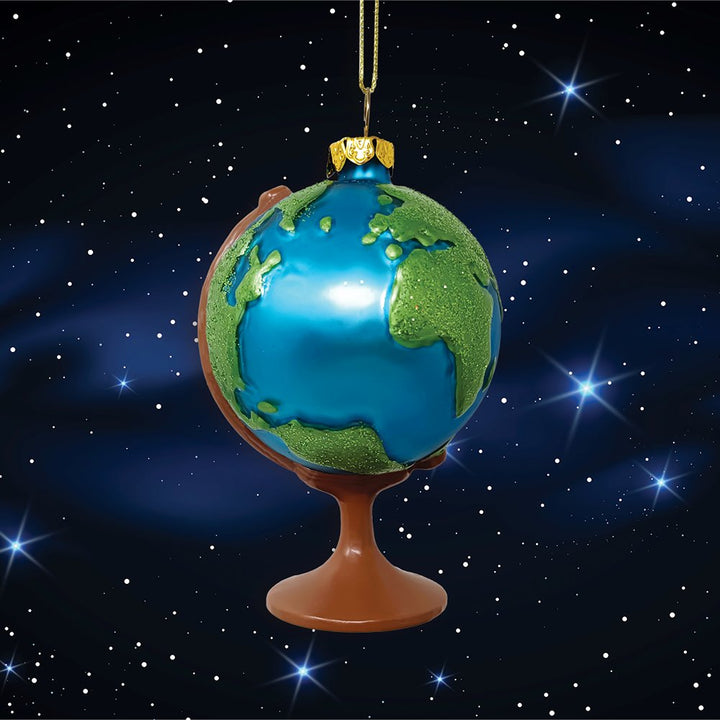 Magnificent Planet Earth Globe Christmas Ornament Glass Ornament OrnamentallyYou 
