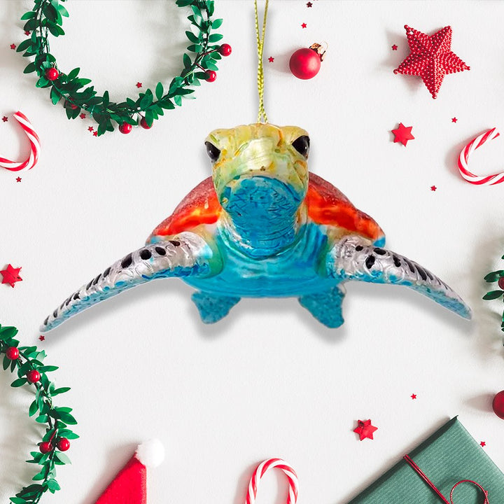 Sea Turtle Glass Christmas Ornament Glass Ornament OrnamentallyYou 