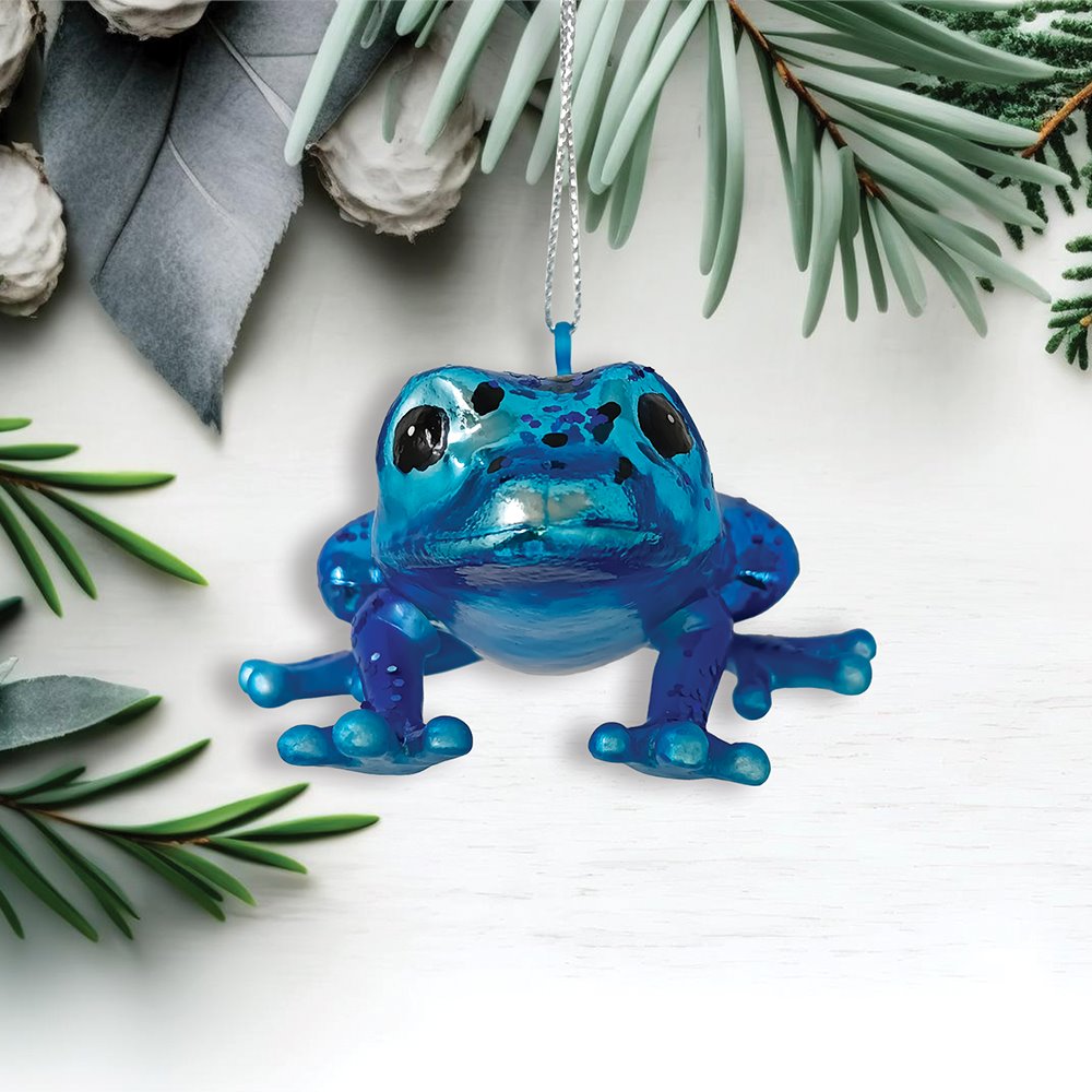 Poison Dart Frog Glass Christmas Ornament, Gift for Exotic Animal Lovers Glass Ornament OrnamentallyYou 