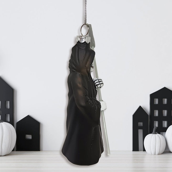Grim Reaper Horror Glass Ornament, Spooky Halloween Christmas Tree Resin Decoration Glass Ornament OrnamentallyYou 