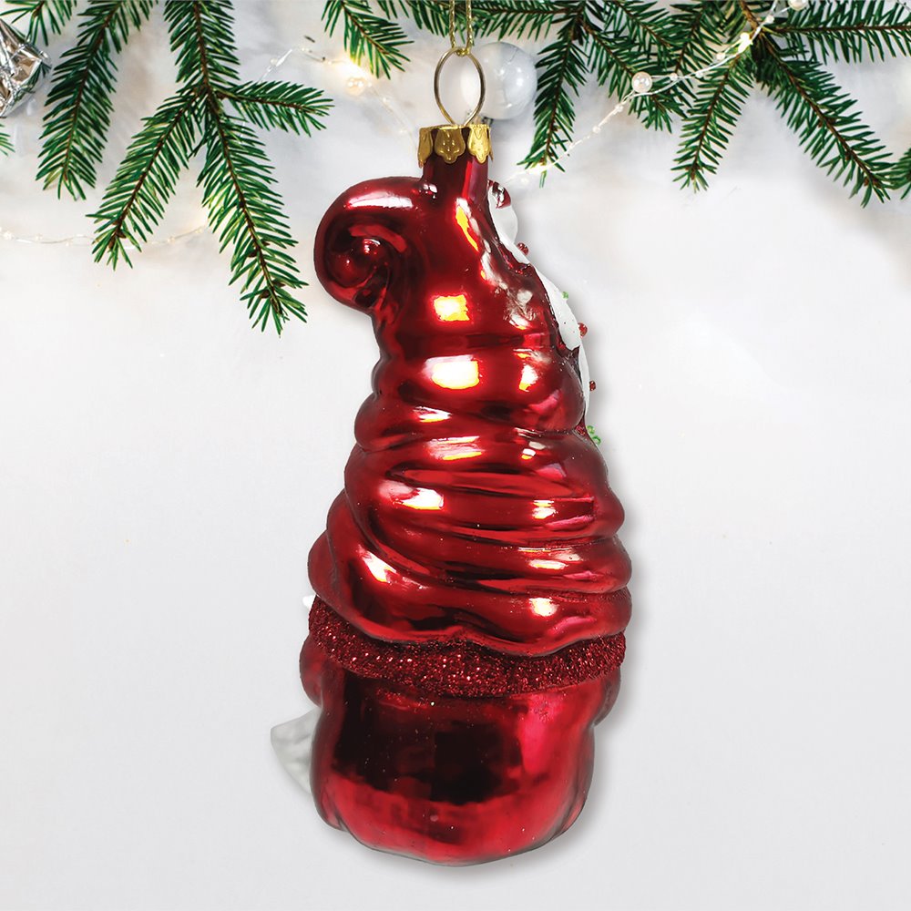 Candy Cane Gnome Glass Christmas Ornament Glass Ornament OrnamentallyYou 