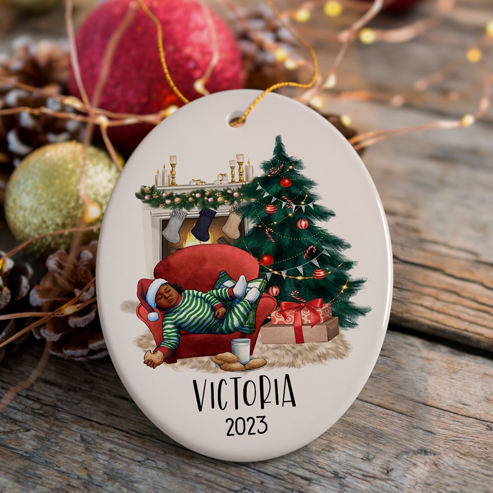 Personalized Toddler Ceramic Christmas Ornament, Gift for Child Ceramic Ornament OrnamentallyYou 