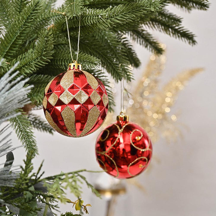 Glittery Red and Gold Christmas Ornament Bauble Set, Elegant 16 Piece Bundle Ornament Bundle Guangdong Eagle Gifts Co., Ltd. 
