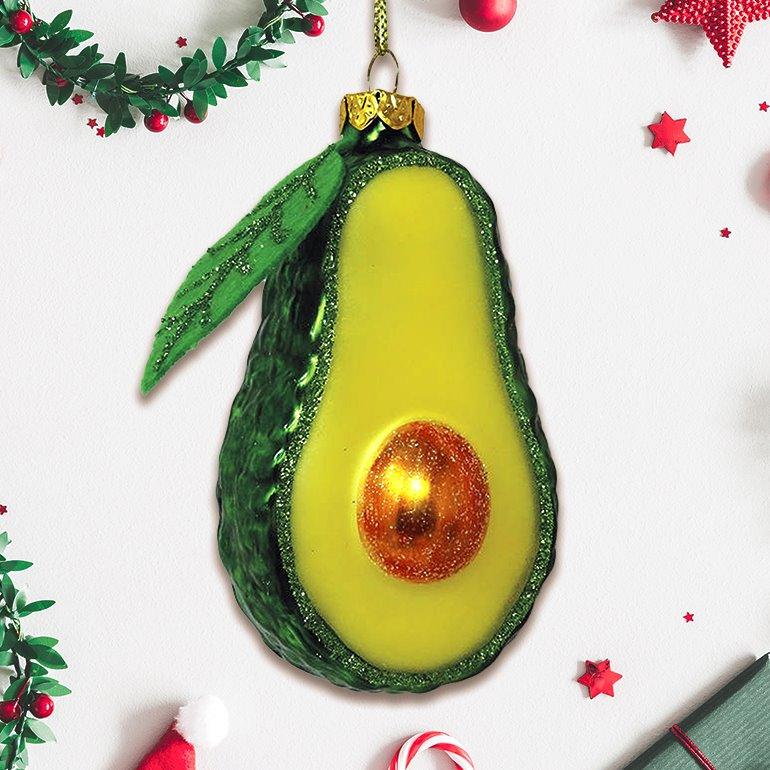 Avocado Glass Christmas Ornament Glass Ornament OrnamentallyYou 