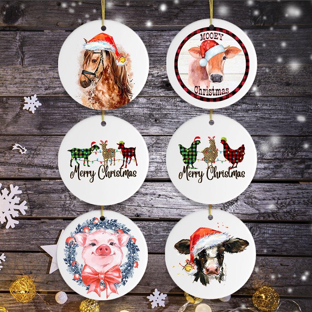 Farm Animal Mega Christmas Ornament Bundle Ornament Bundle OrnamentallyYou 