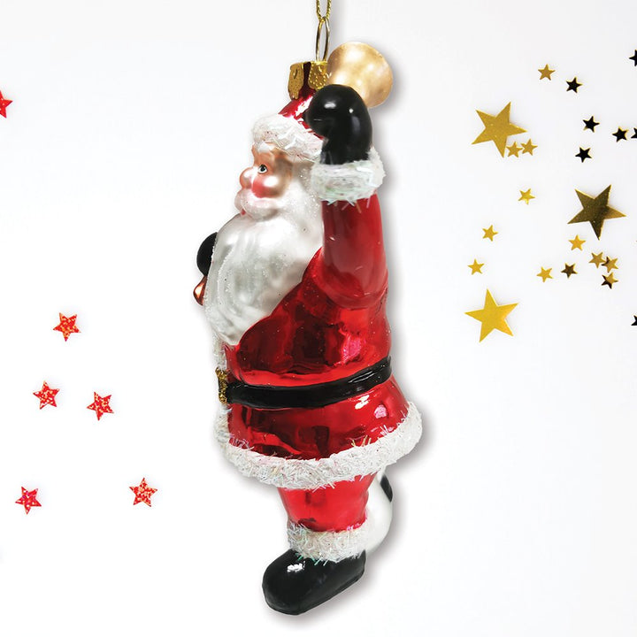 Festive Delivery Santa Claus Coming to Town Glass Christmas Ornament OrnamentallyYou 