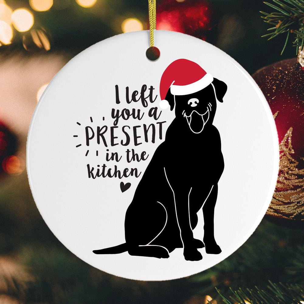 Funny Black Lab Christmas Ornament Ornament OrnamentallyYou 