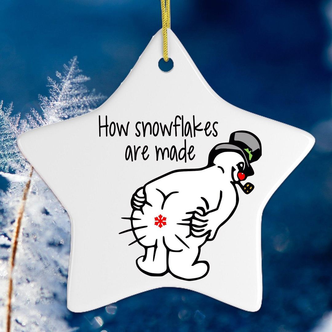 Funny Farting Snowman Ornament Ornament OrnamentallyYou 