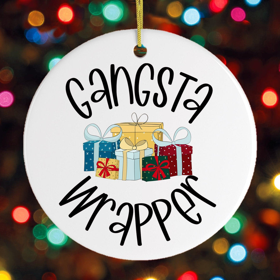 Gangsta Wrapper Christmas Ornament Ornament OrnamentallyYou 