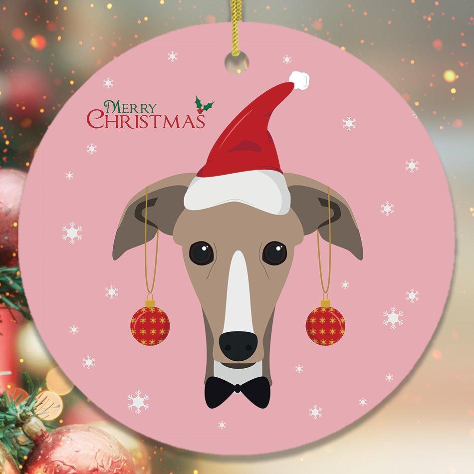 Greyhound Christmas Ornament Ornament OrnamentallyYou 
