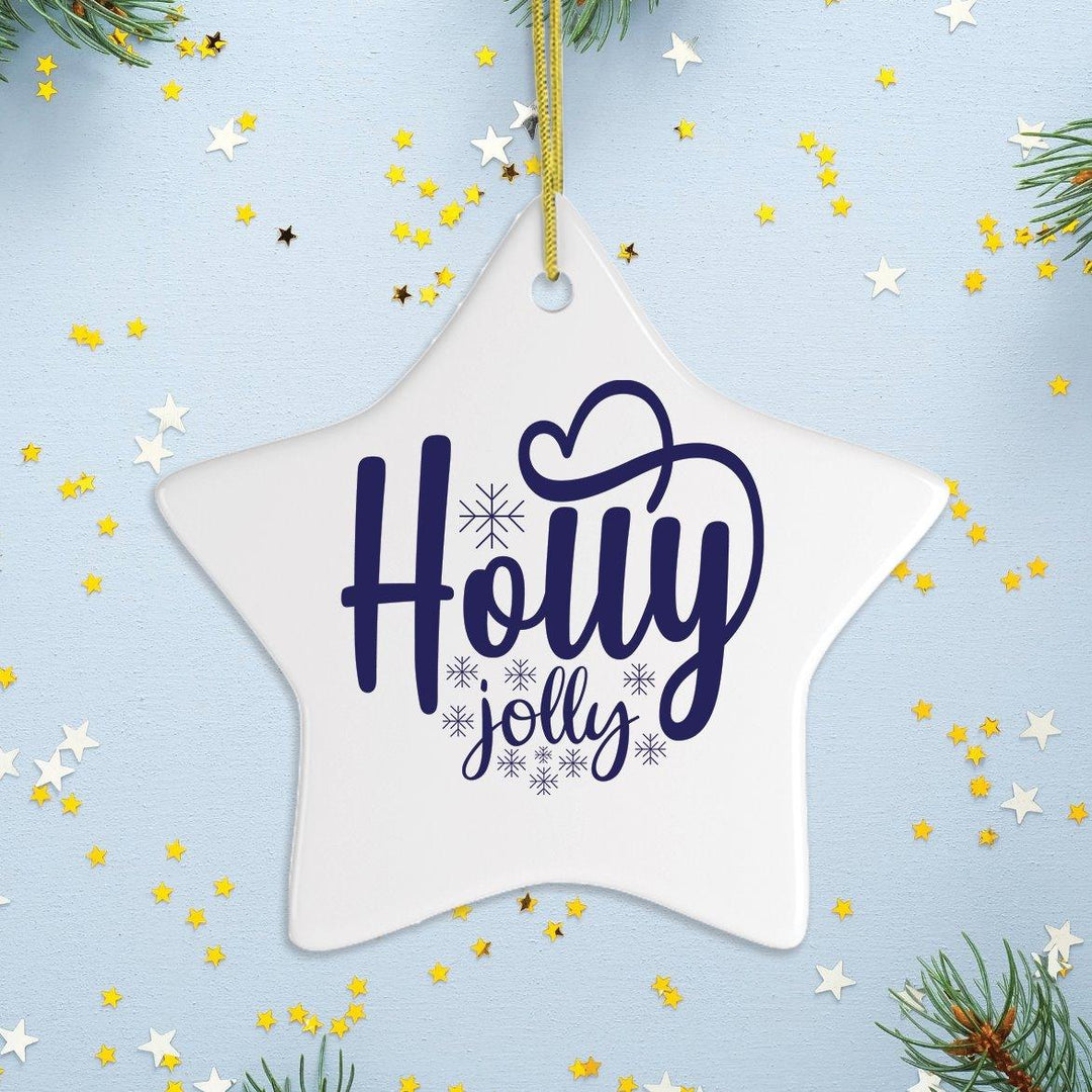 Holly Jolly Christmas Ornament Ornament OrnamentallyYou 