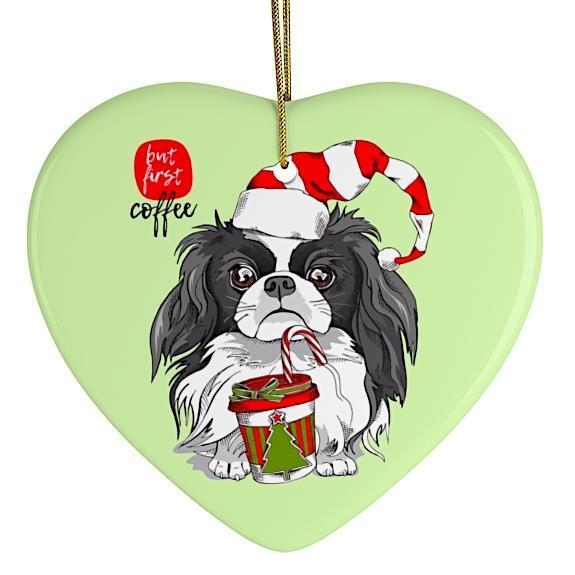 Japanese Chin Christmas Ornament Ornament OrnamentallyYou Heart 