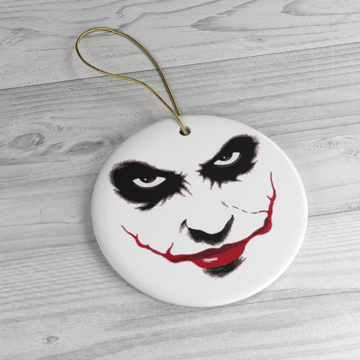 Joker Face Christmas Ornament, Scary Gothic OrnamentallyYou 