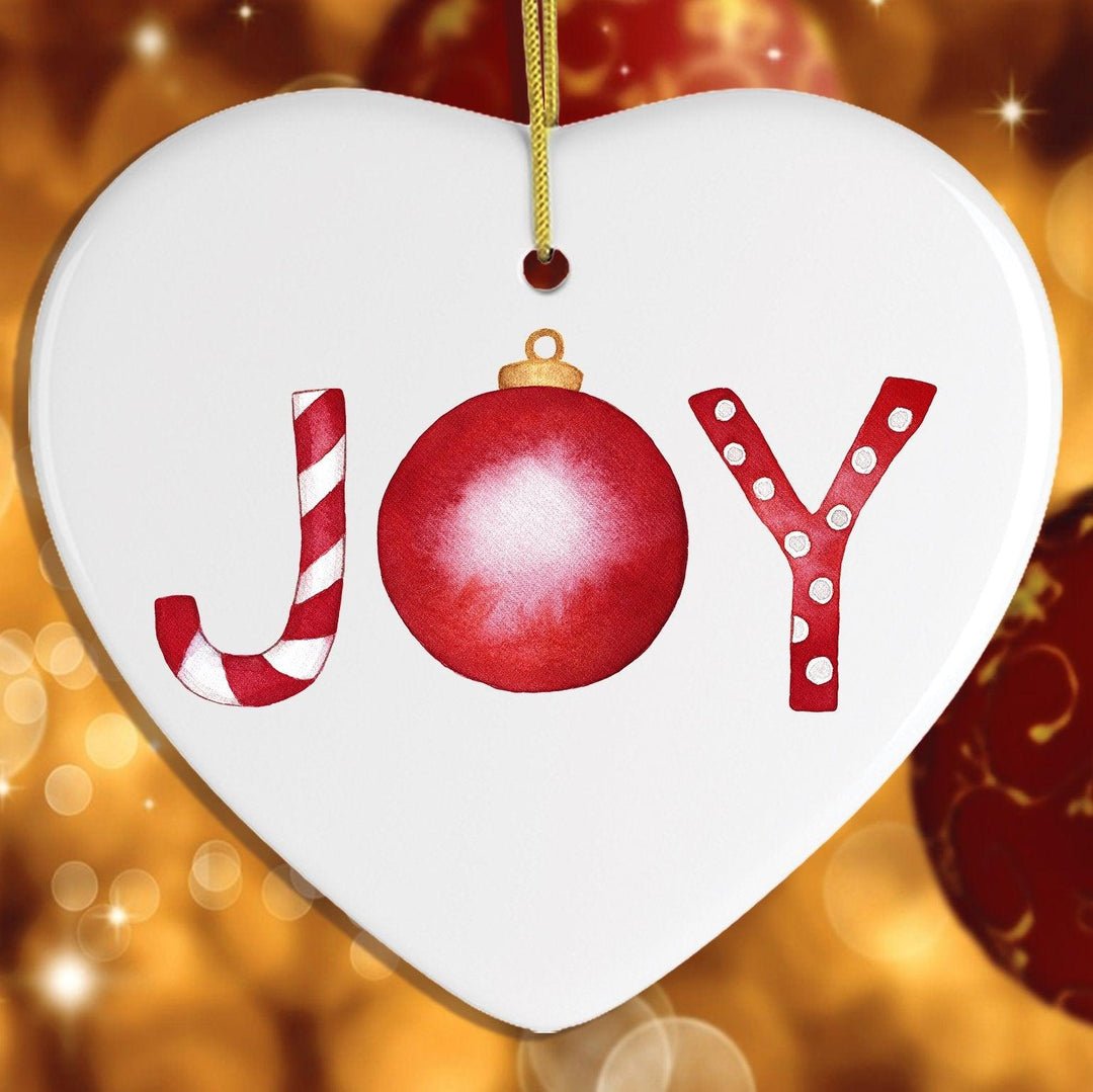 Joy Christmas Ornament Ornament OrnamentallyYou Heart 