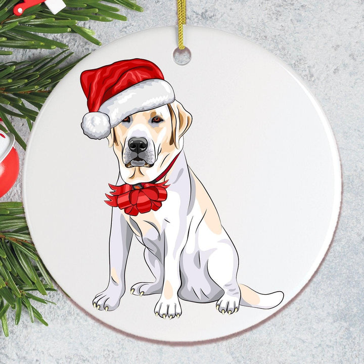 Labrador Retriever Christmas Ornament Ornament OrnamentallyYou Circle 
