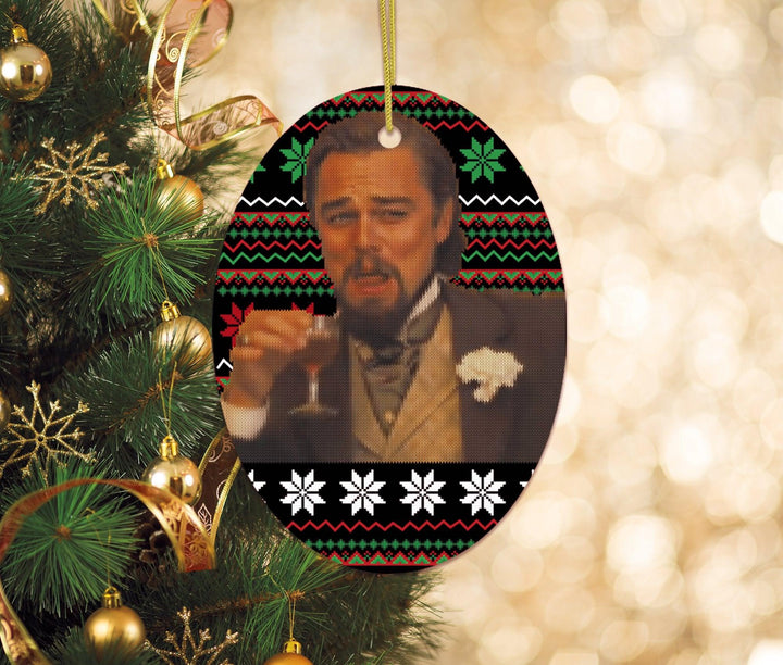 Laughing Leonardo Dicaprio Meme Christmas Ornament Ornamentallyyou