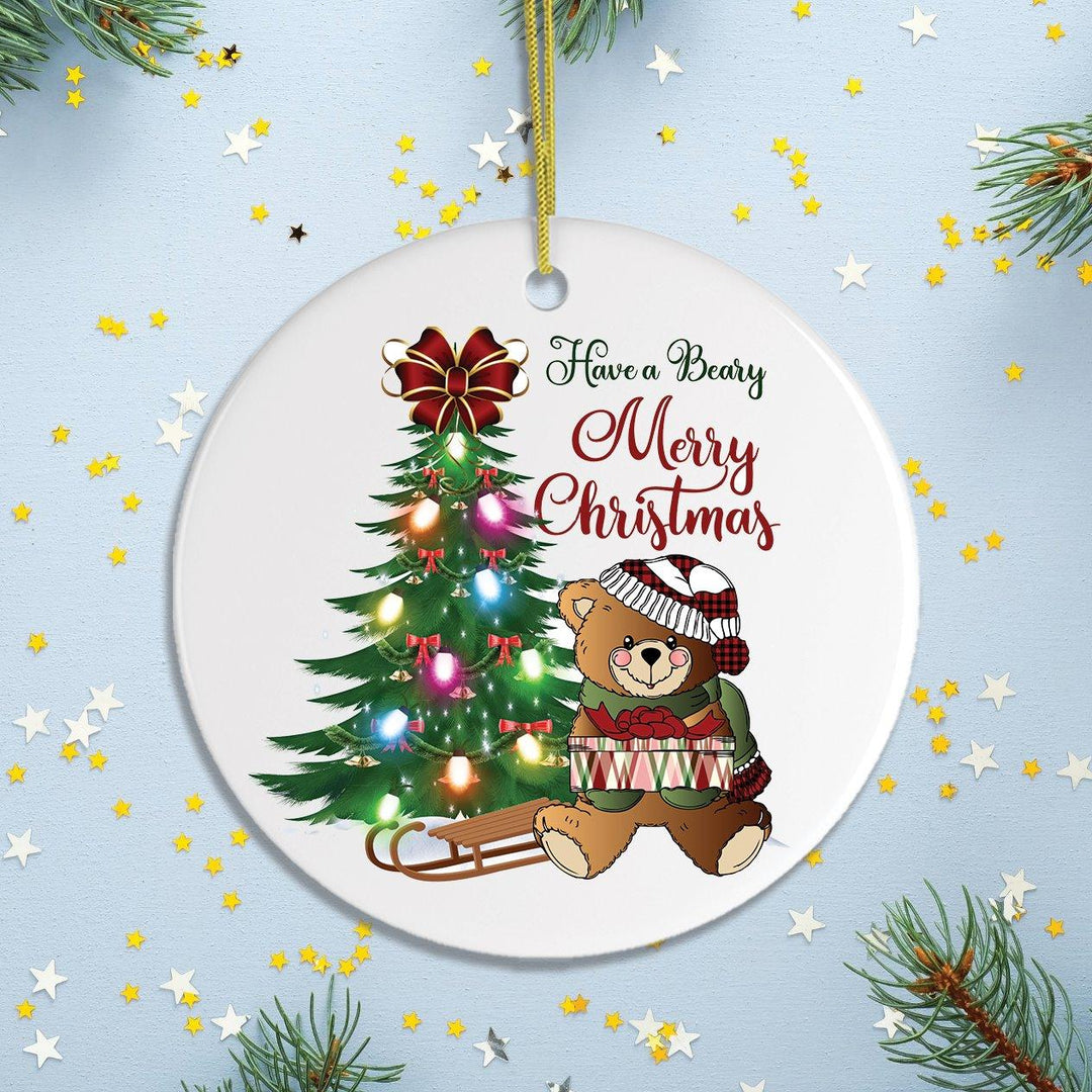 Have a Beary Merry Christmas Ornament Ornament OrnamentallyYou 