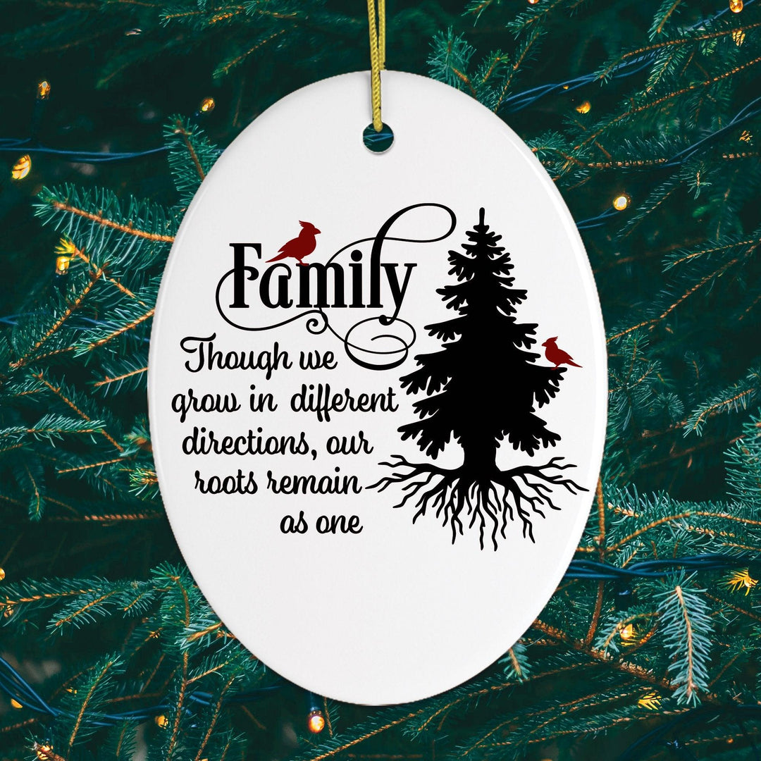 Lovely Family Quote Christmas Ornament Ornament OrnamentallyYou Oval 
