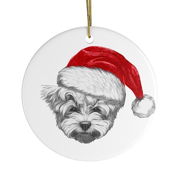 Maltipoo Maltese Poodle Christmas Ornament Ornament OrnamentallyYou 