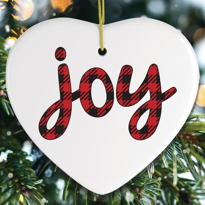 Plaid Joy Christmas Ornament Ornament OrnamentallyYou 